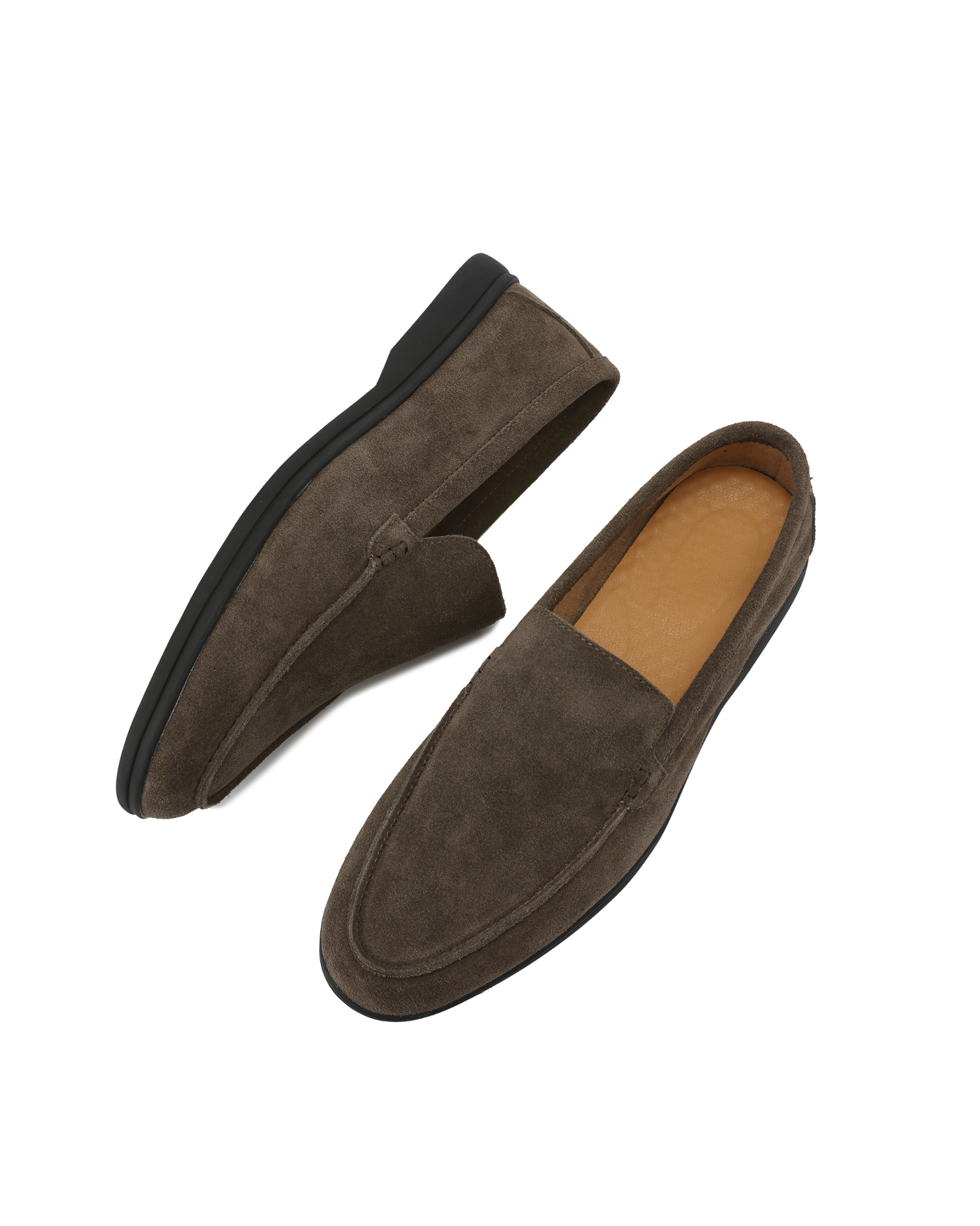 Mocassini in pelle scamosciata premium - Suola nera