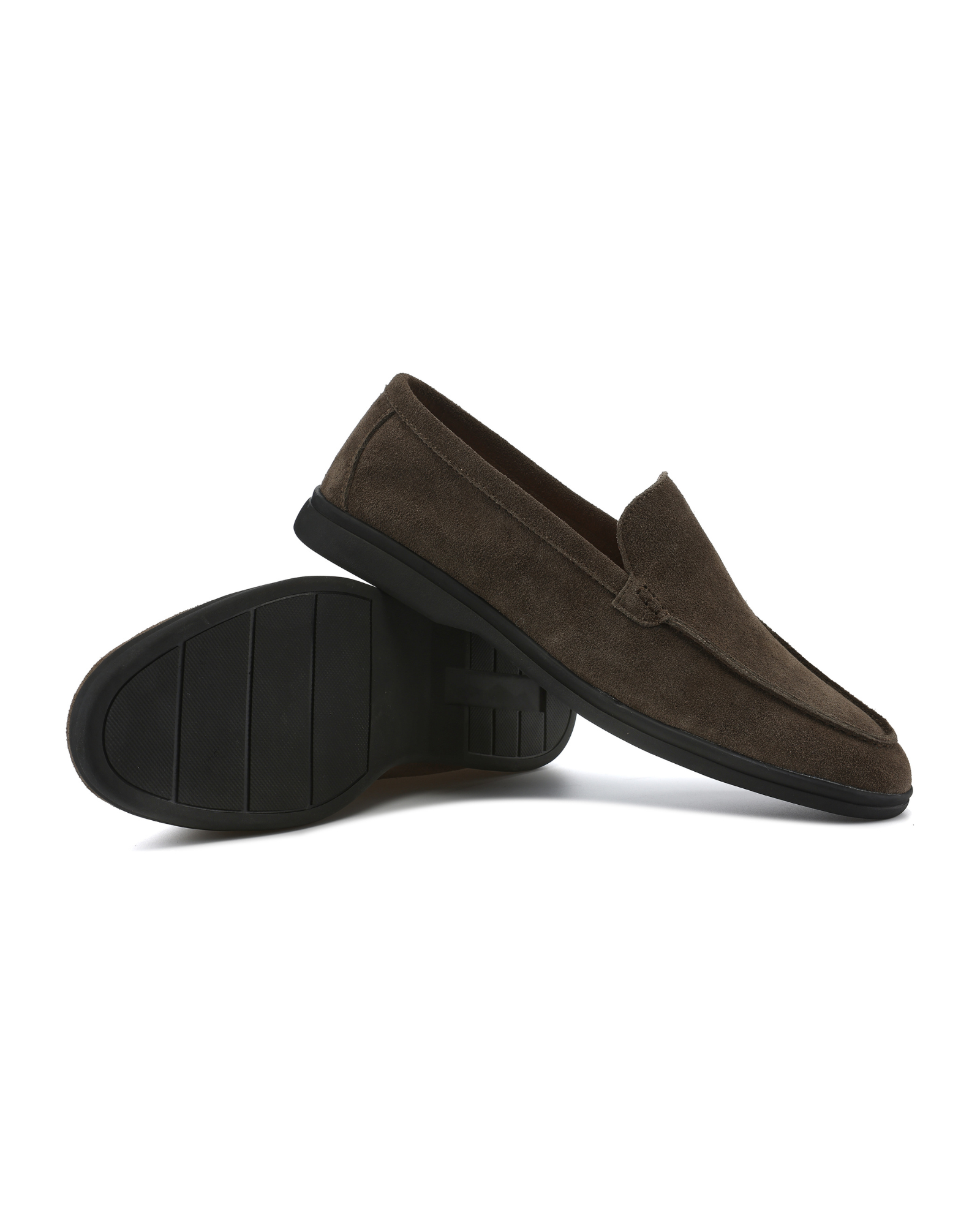 Mocassini in pelle scamosciata premium - Suola nera