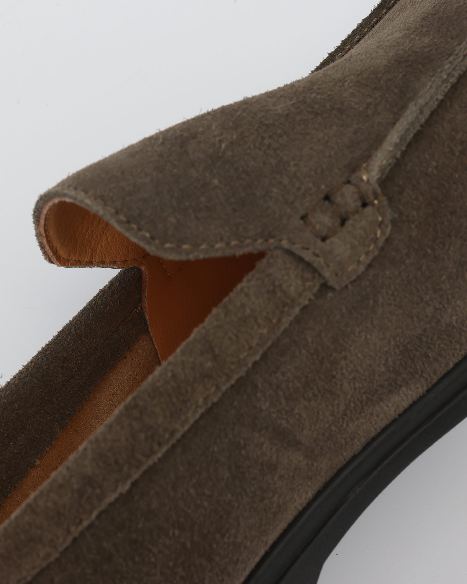 Mocassini in pelle scamosciata premium - Suola nera
