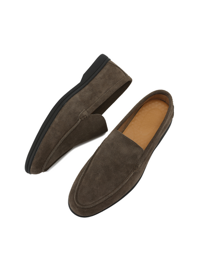 Mocassini in pelle scamosciata premium - Suola nera